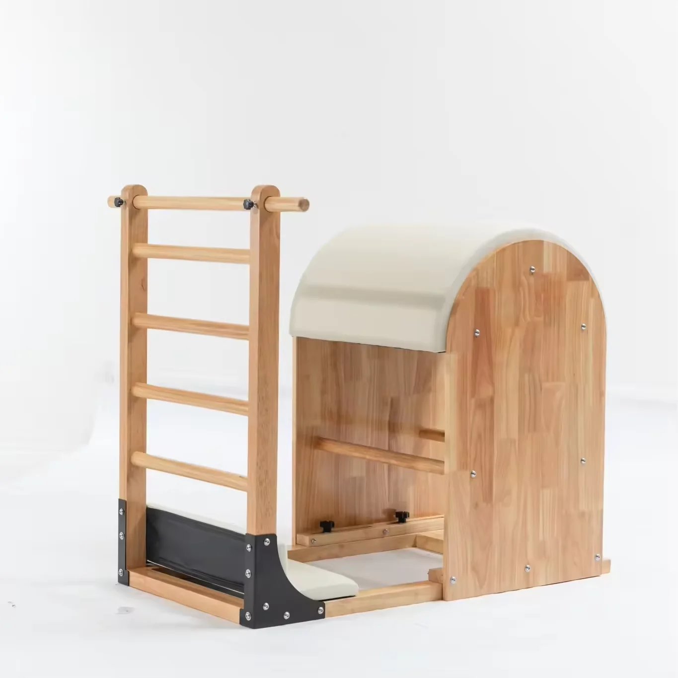 Pilates Ladder Barrel with Adjustable Sliding Frame for Core Strengthening and Spine Support