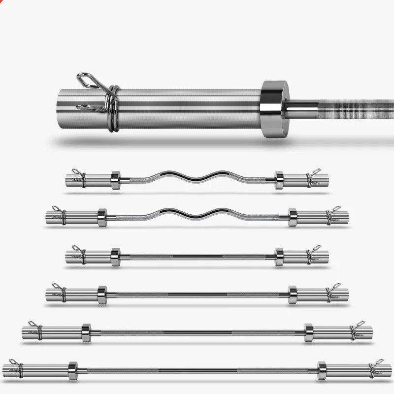 220cm Steel Barbell Bar with 5-20KG Adjustable Rubber Weights for Commercial Gyms