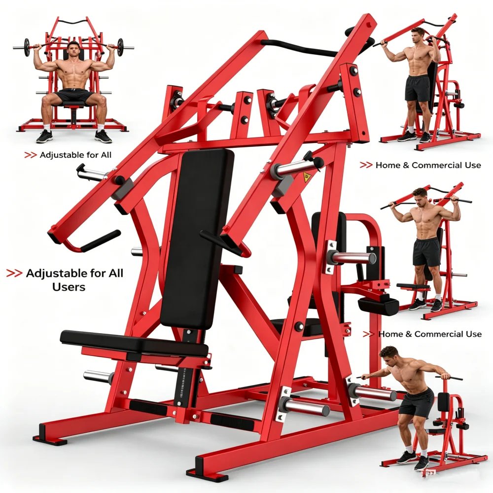 Commercial Plate Loaded Chest Press Machine for Full Chest & Arm Strength Training in Gyms