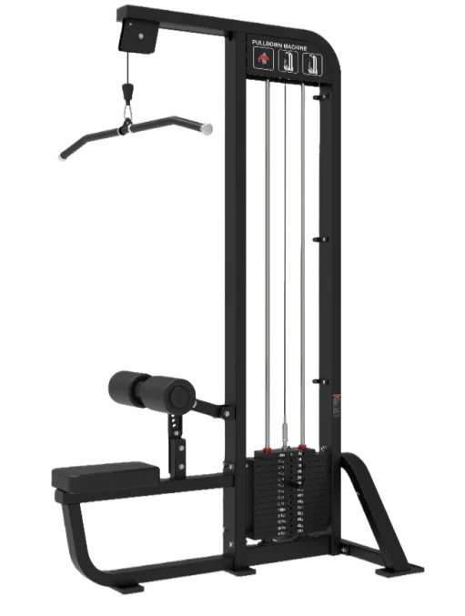 Seated Lat Pulldown Machine with Pin Load Adjustment for Chest & Back Training