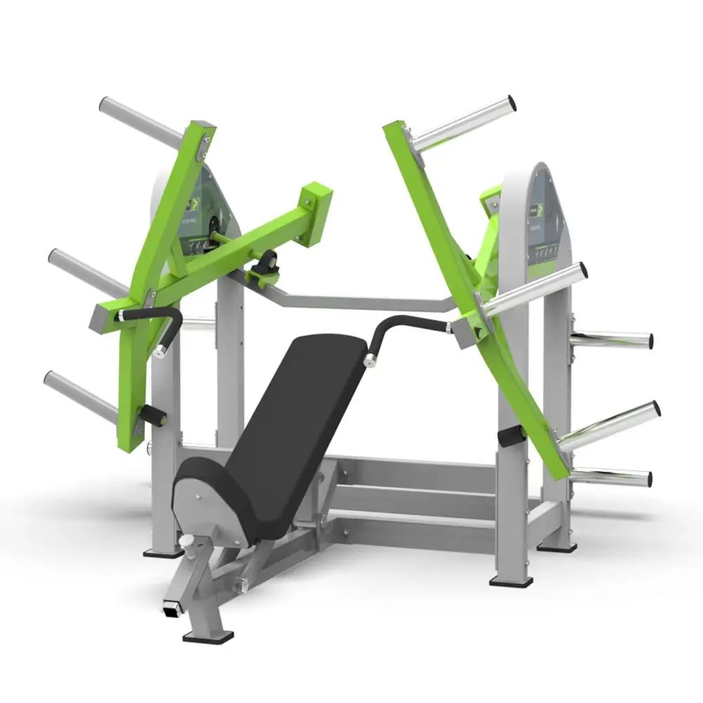 Plated Loaded Incline Press Bench Machine with 30-45° Adjustable Angle for Chest Strength Training