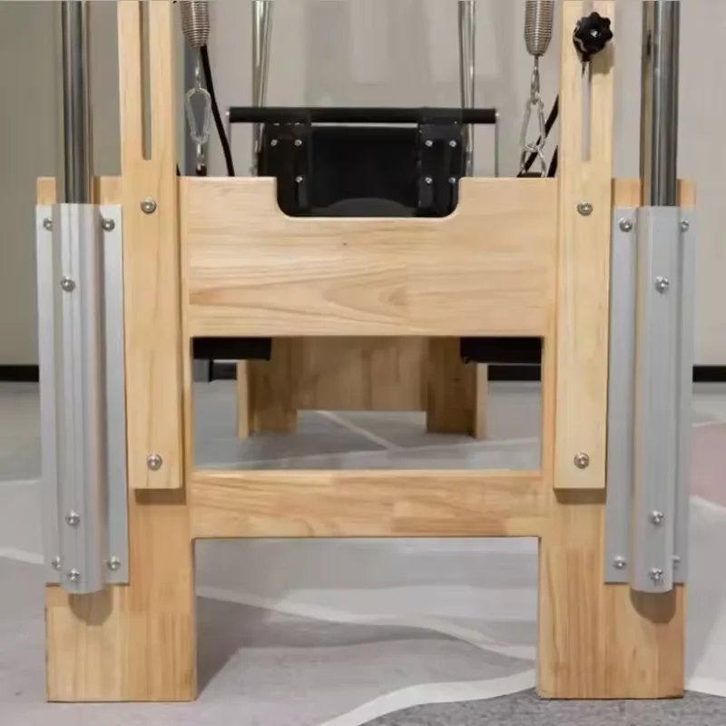Premium Oak Wood Pilates Reformer for Home & Studio - 3-in-1 Core Training Equipment - Image 5