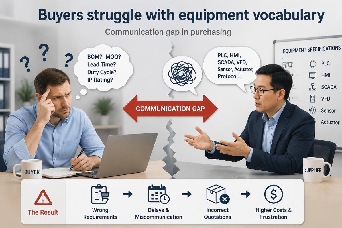 Communication gap in purchasing Buyers struggle with equipment vocabulary