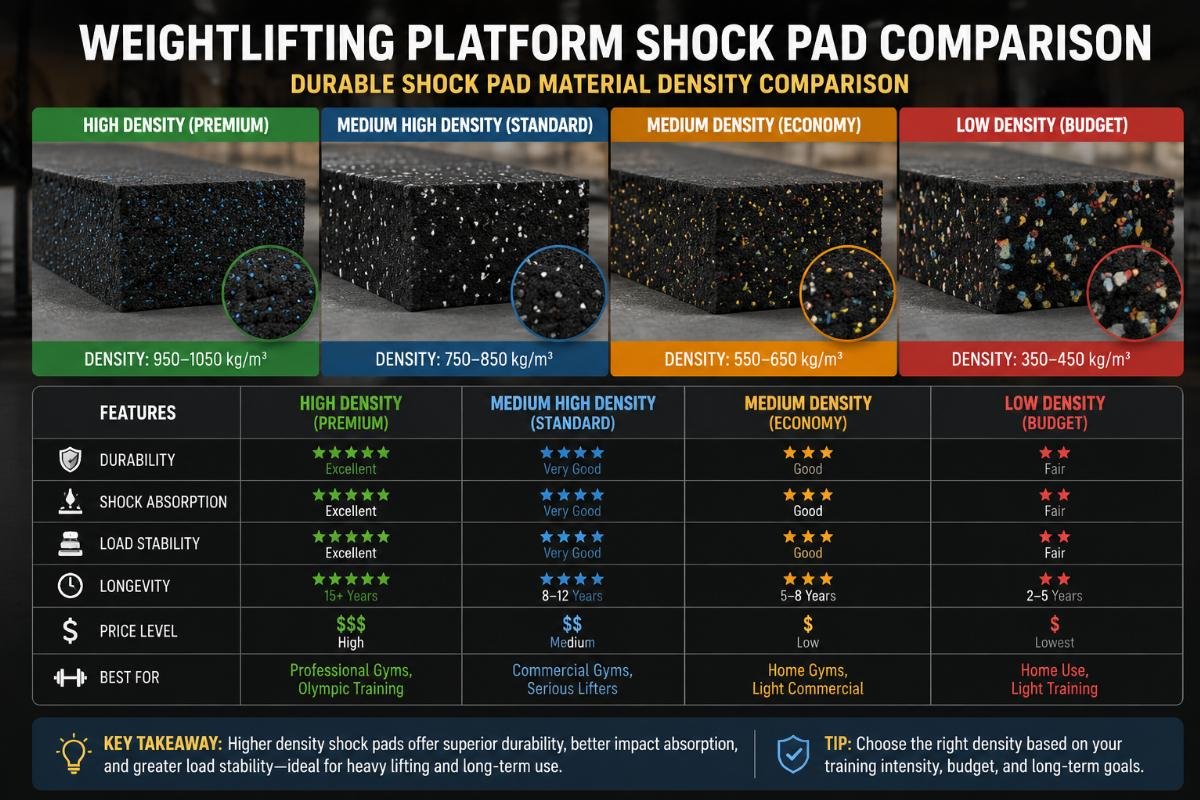 US Weightlifting Platform Shock Pad Durability Top Three?