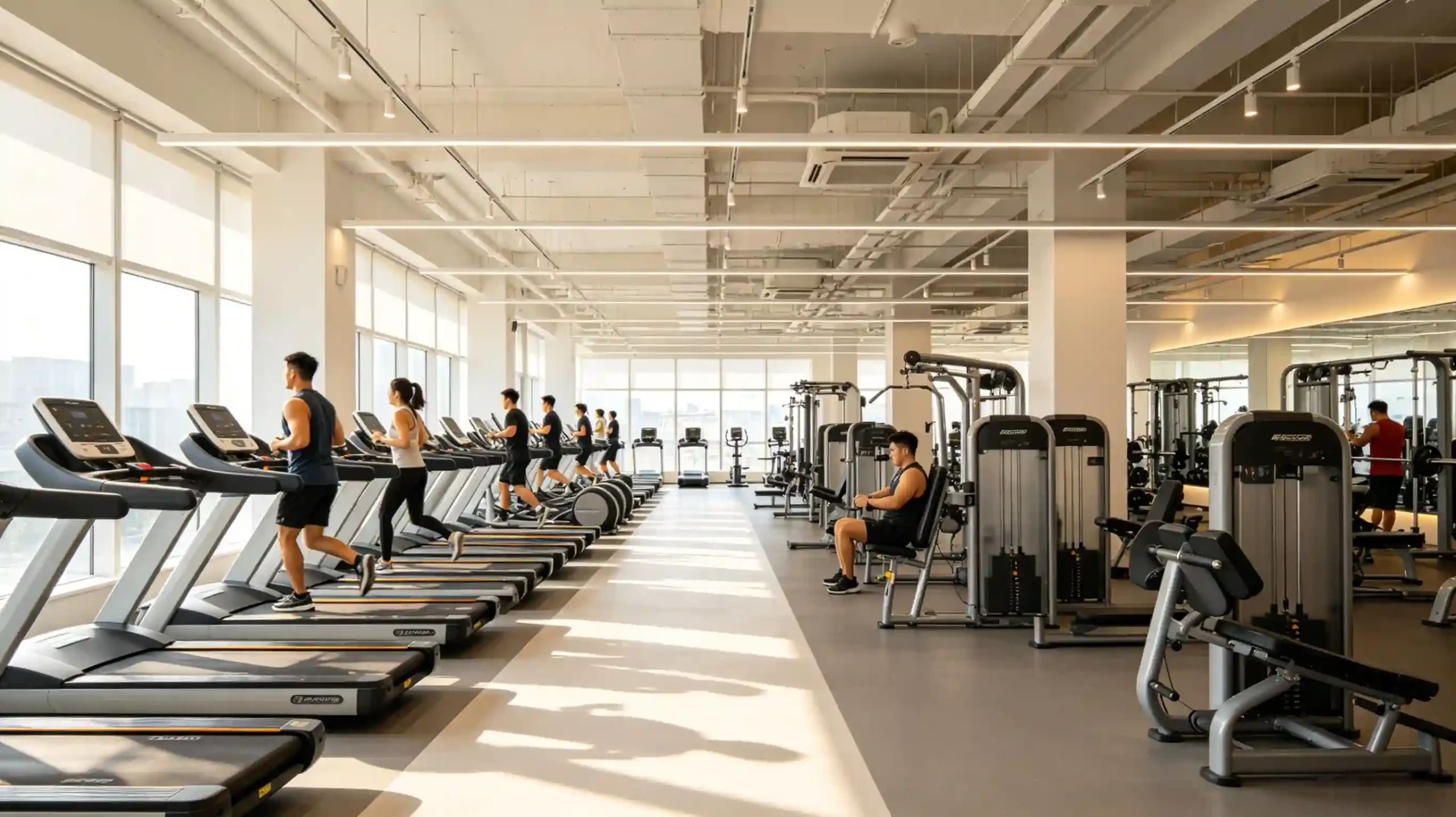 Commercial gym cardio zone