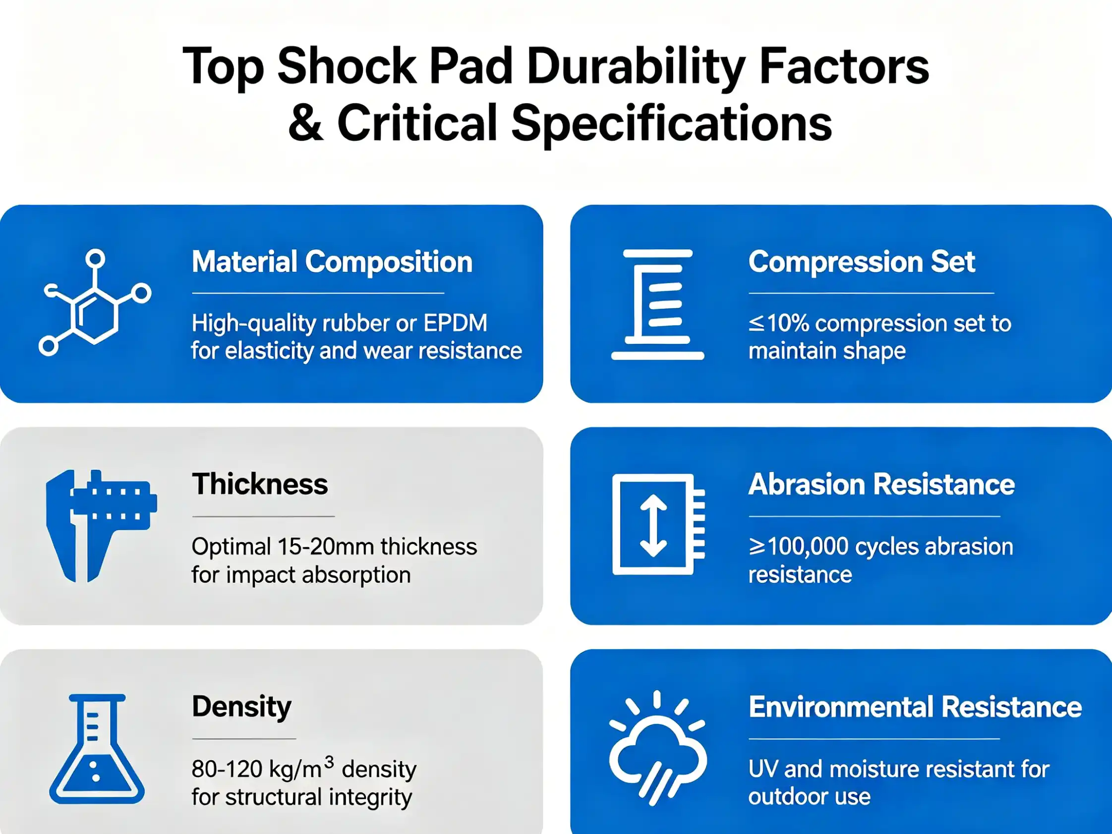 Three critical shock pad durability specifications Top shock pad durability factors