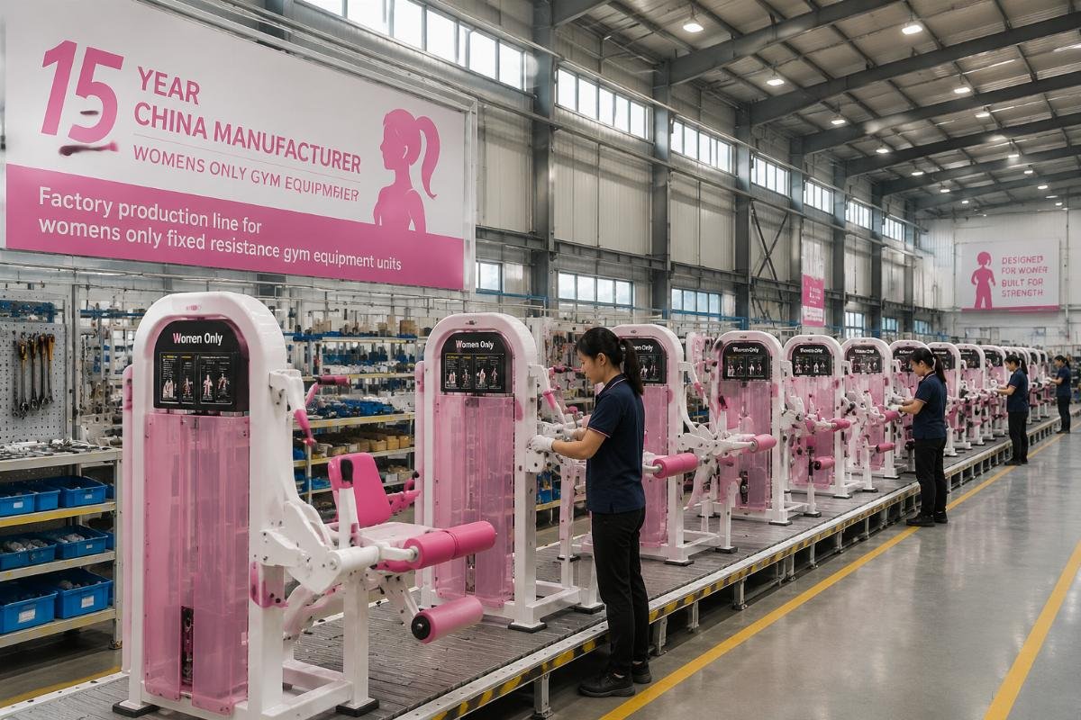 15 year China manufacturer production line for womens only gym equipment Factory production line for womens only fixed resistance gym equipment units