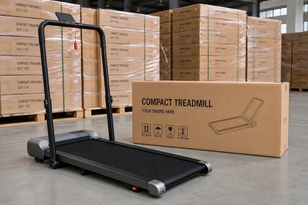 white label compact treadmill for e-commerce bulk order Compact private label treadmill ready for bulk shipment