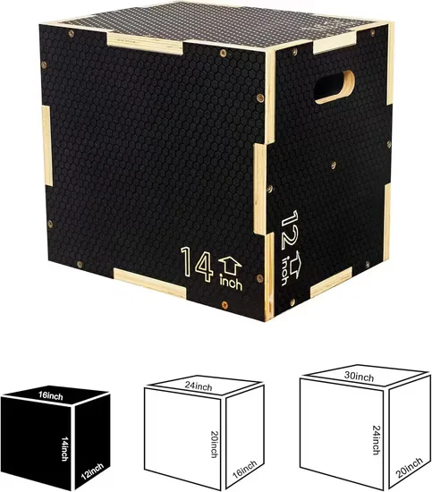 Adjustable Plyometric Jump Box for Commercial Gym Training