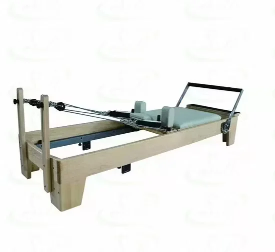 Body Building Gym Home Fitness Equipment Maple Wood Pilates Reformer Bed