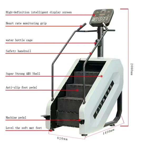 Commercial Magnetic Silent Stair Climber for Gym