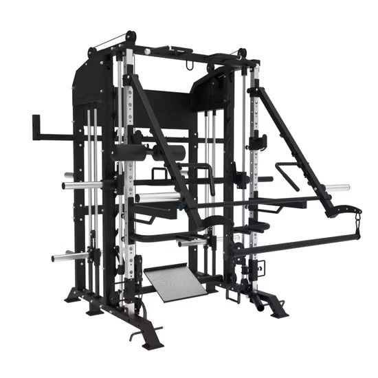 Commercial Multi-Functional Trainer Smith Machine Power Rack Cable Crossover