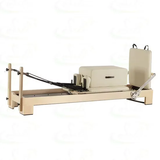Commercial Pilates Reformer Core Training Bed White Maple