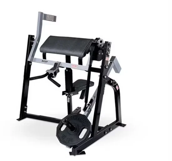 Commercial Seated Biceps Curl Machine Plate-Loaded for Gym