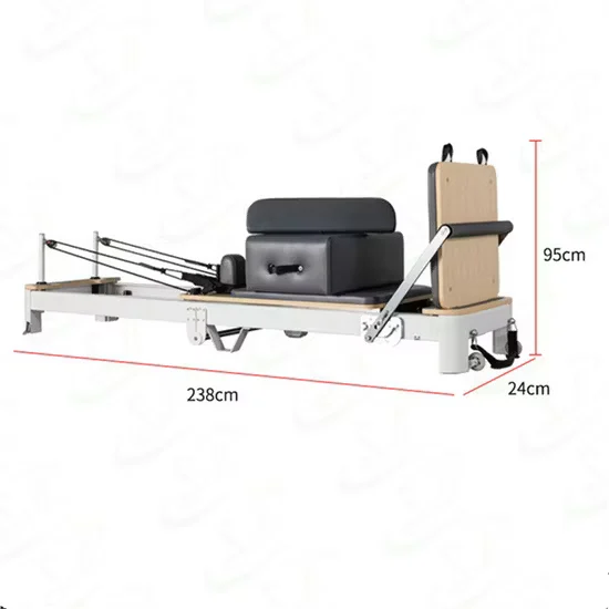 Foldable Aluminum Pilates Reformer Machine for Yoga Studio Training