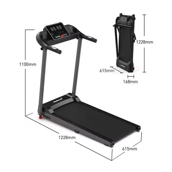 Hsm Foldable Motorized Treadmill with Transport Wheel for Home Use
