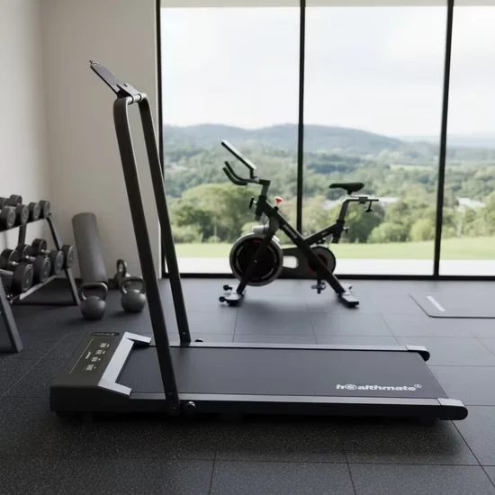 HSM Foldable Motorized Walking Treadmill with Handle Remote Controller for Home Gym