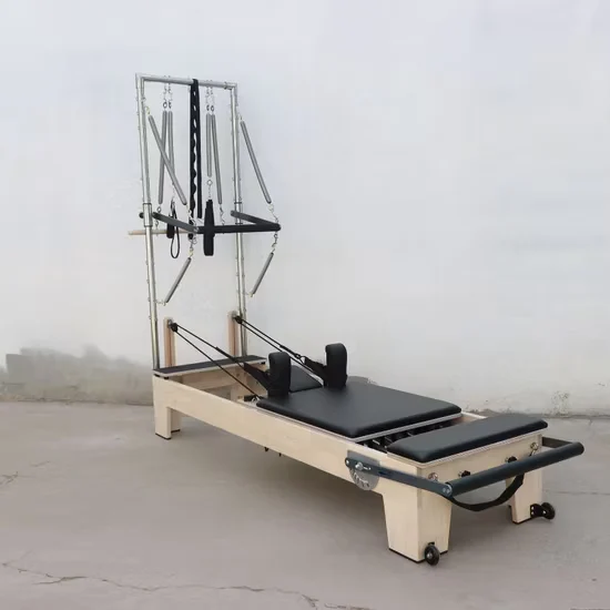 Maple Wood Half Trapeze Reformer Pilates Machine with Tower