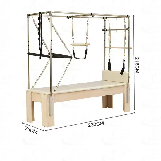 Maple Wood Pilates Cadillac Reformer Bed for Studio