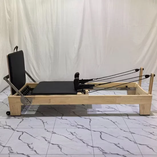 Oak Maple Wood Pilates Reformer for Home Gym Studio Use