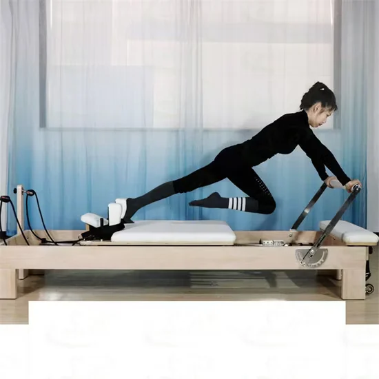 Pilates Equipment Beech Wood Reformer Machine for Studio Training