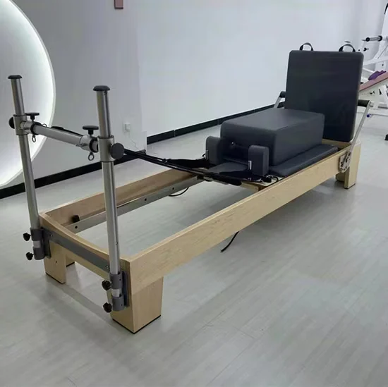 Senrui Fitness Timber Wooden Pilates Reformer Machine Bed with Moving Pulley Pillar