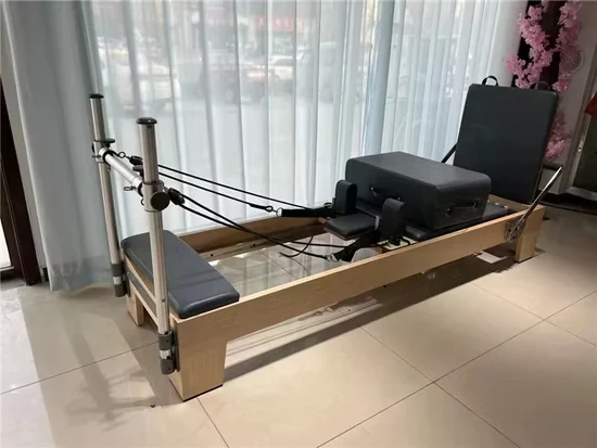 White Wood Pilates Reformer for Studio
