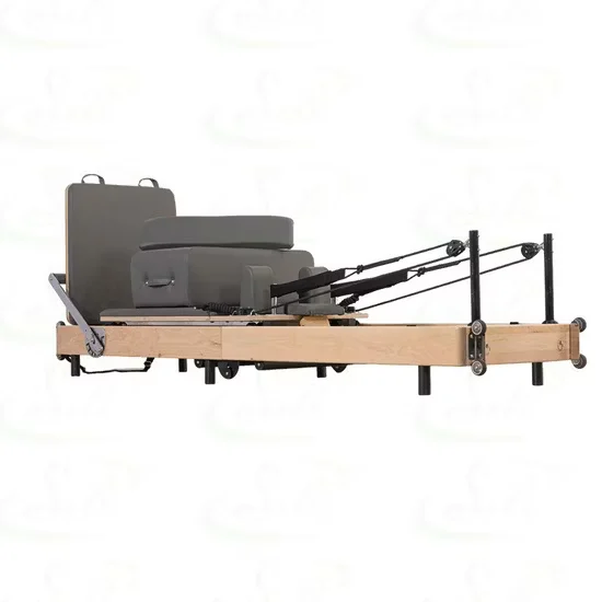 Wood Foldable Pilates Reformer with Oak Frame for Commercial Gym Studio